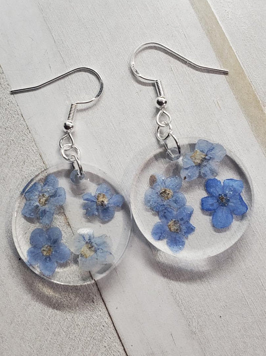 Forget-me-not flower earrings