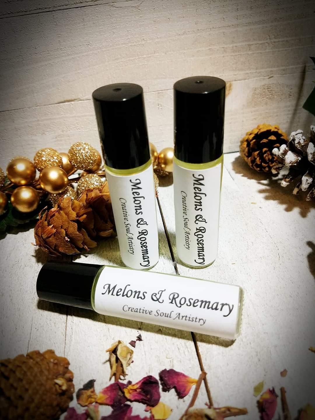 Melons and Rosemary EO roller bottle